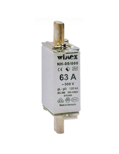 Fusibile NH 0, intervento ritardato, 500V 20A, impiego gG - Wimex 5500120