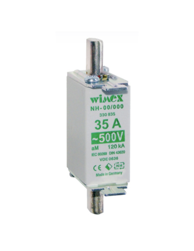 Fusibile NH 000, 500V 6A, impiego aM - Wimex 5505006